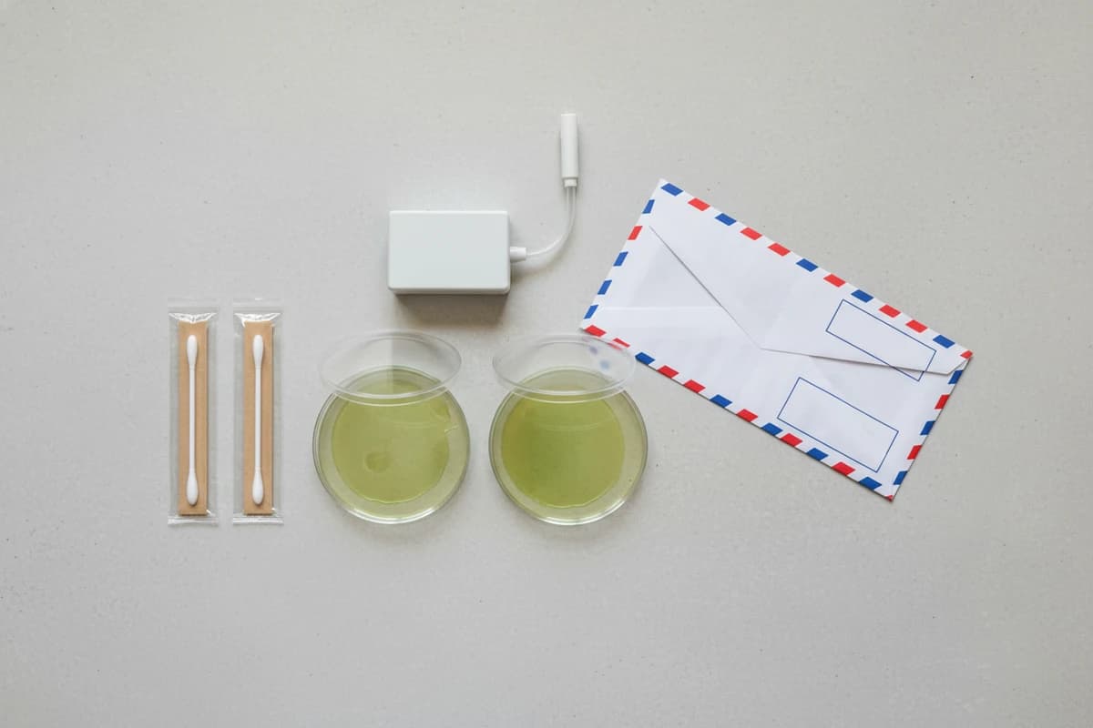 DIY mold testing options including petri dish kits, surface swabs, and air sampling cassettes