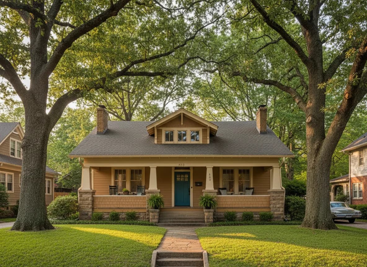 Older Craftsman bungalow in an Atlanta intown neighborhood with original plaster walls and aging plumbing